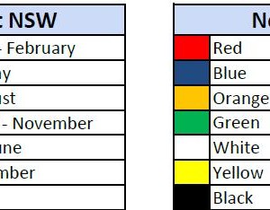 Electrical Tagging Colour Chart Wa