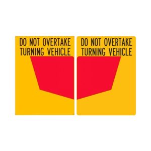 Do not overtake turning vehicle