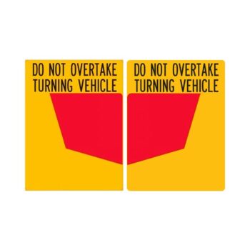 Do not overtake turning vehicle