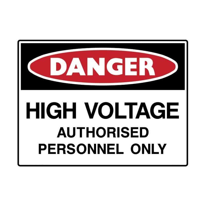 High Voltage Authorised Personnel Only