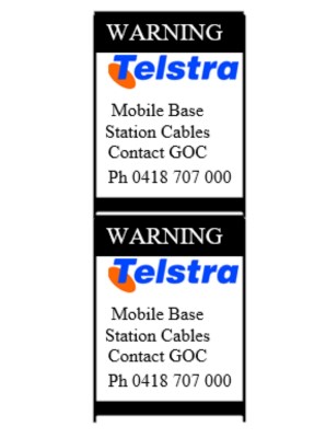 Telstra Logo Warning Tape