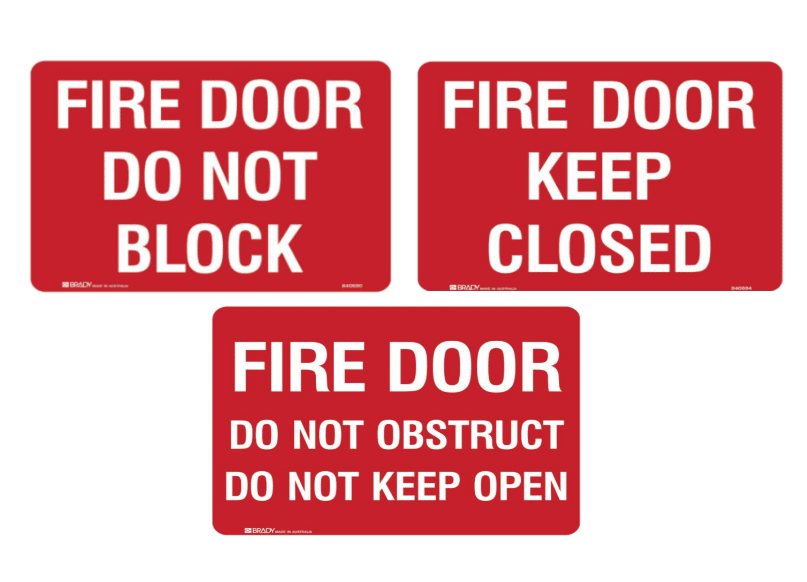 Fire Door Sign with Multi Word Options