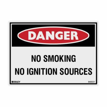 No smoking No Ignition Sources