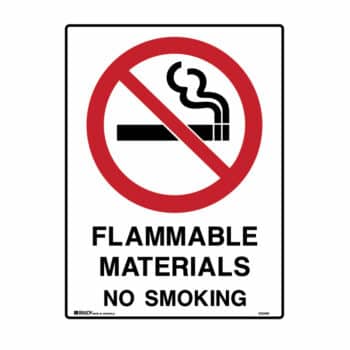 Flammable Materials No Smoking