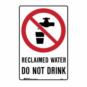 Reclaimed water Do mot Drink