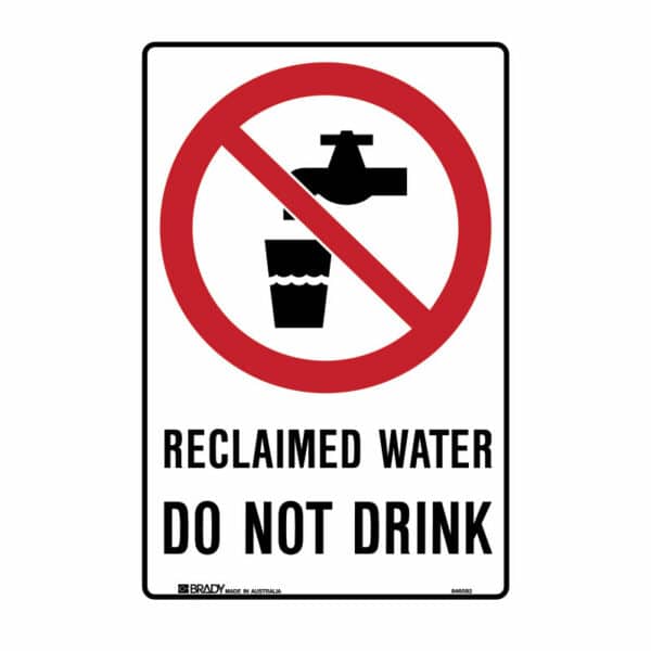 Reclaimed water Do mot Drink