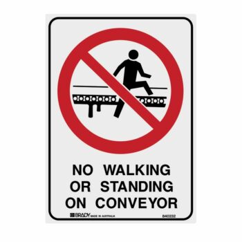 No Walking or standing on conveyor