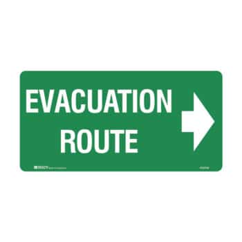 Exit Signs - Evacuation Route with right arrow
